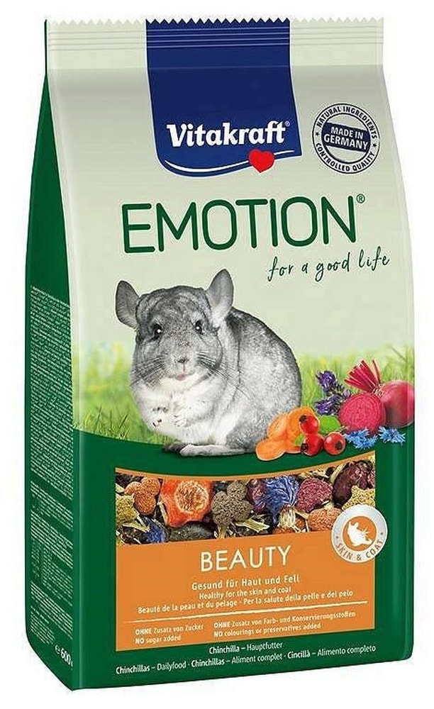 VITAKRAFT EMOTION BEAUTY food for chinchillas 600g - for healthy skin and coat