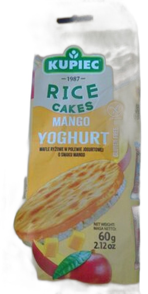 Kupiec Rice waffle with mango coating 60g - perfect snack