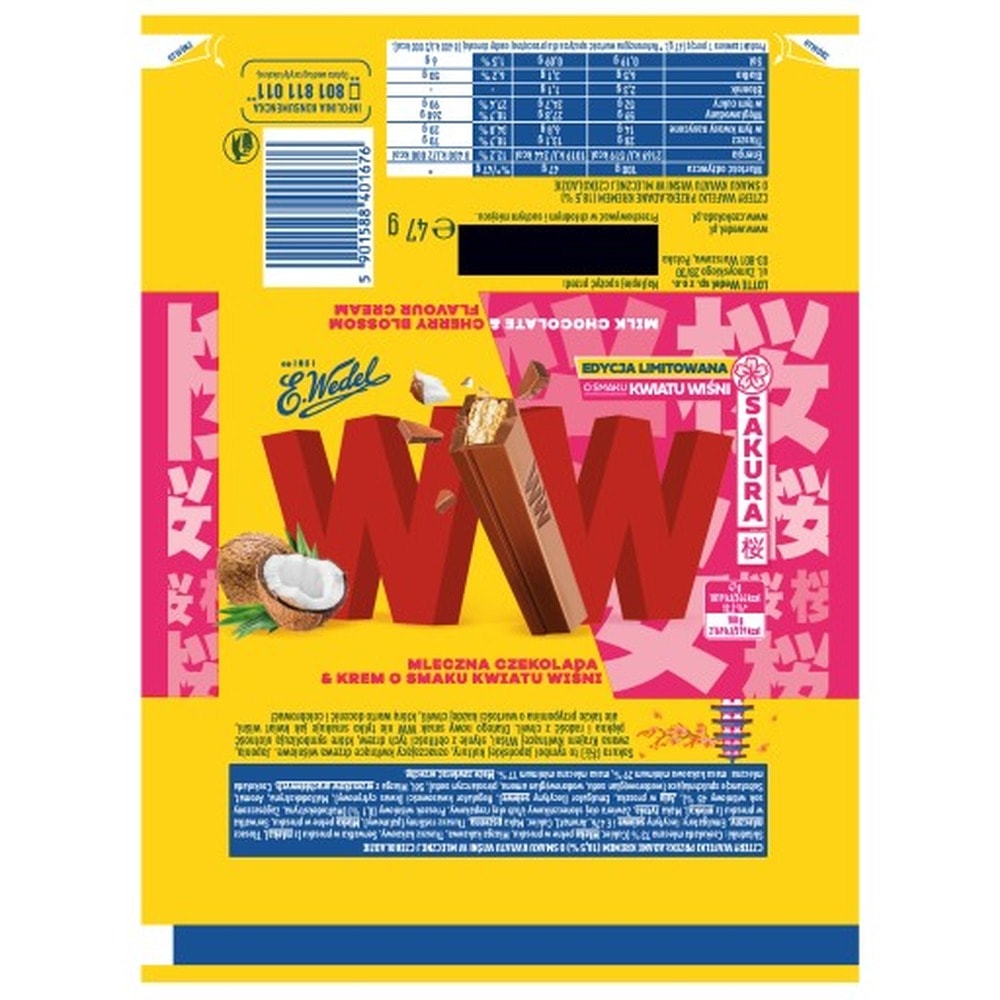 Wedel WW Wafer Cherry Blossom - delicate snack 47 g