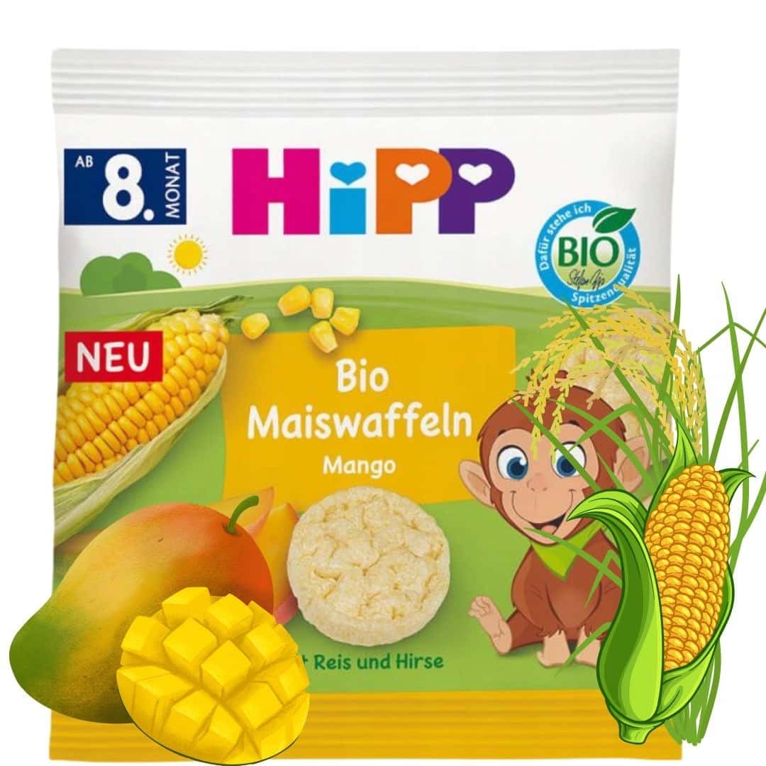 HiPP Organic Mango Waffles - healthy snack for your child