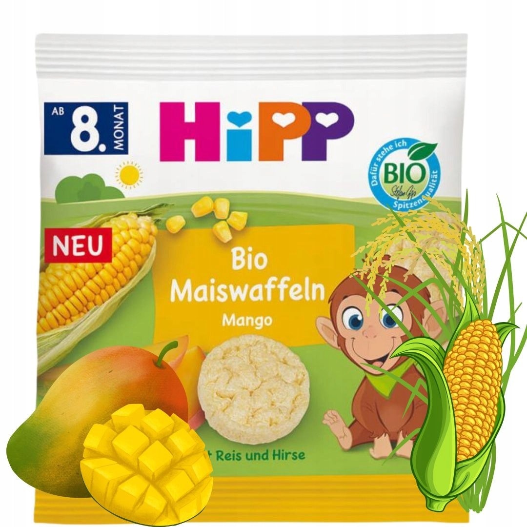 HiPP Organic Mango Waffles - healthy snack for your child