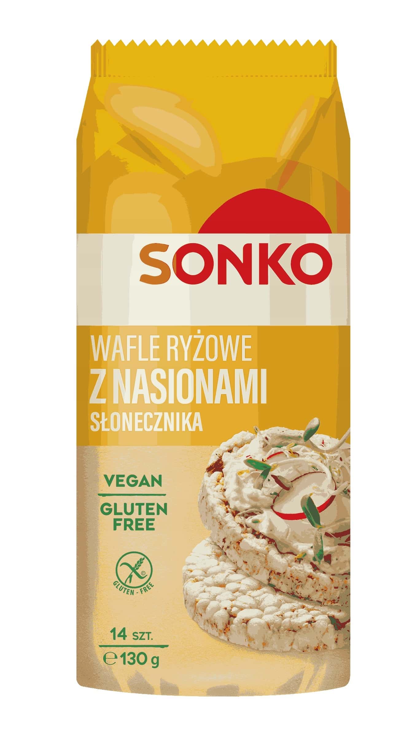 Sonko Rice Waffles Sunflower Seeds - Crispy snack for everyone