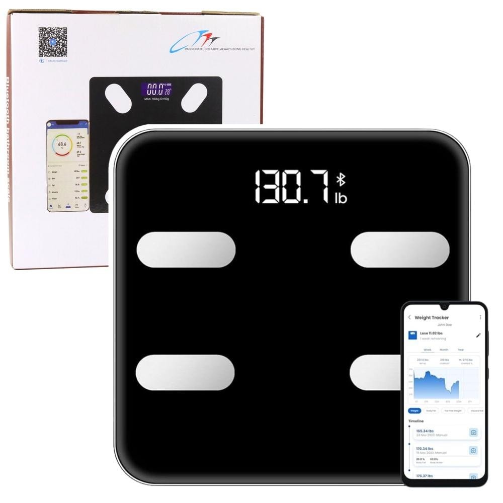 Leantoys Smart Bluetooth electronic bathroom scale - ideal for monitoring progress