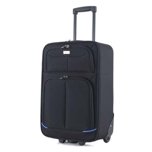 Textile suitcase TXT 50 T5753 CZA SEMI - small, black, perfect for travel