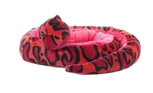 Molli Toys Plush snake red 200 cm - perfect for cuddling