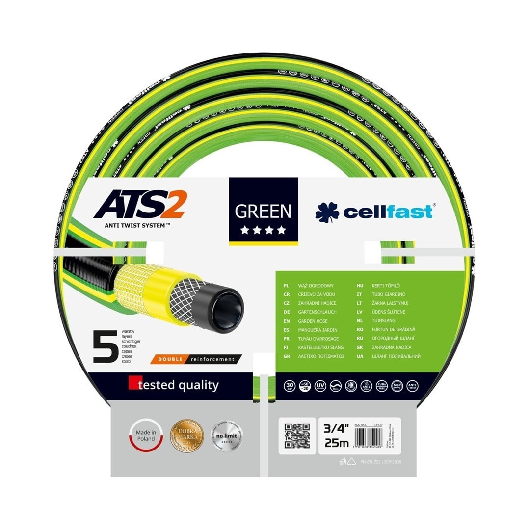 CELLFAST Garden Hose Green ATS2 15-120 (25000 mm) - reliable watering
