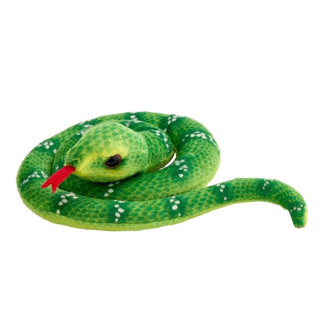 Beppe Light green plush snake 50 cm - soft plush toy for children