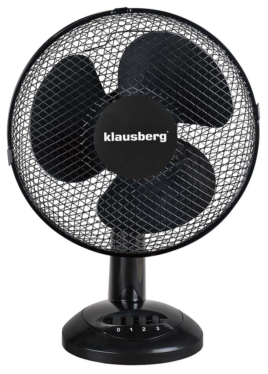 Klausberg Desk Fan - black Ø30cm - ideal for the office