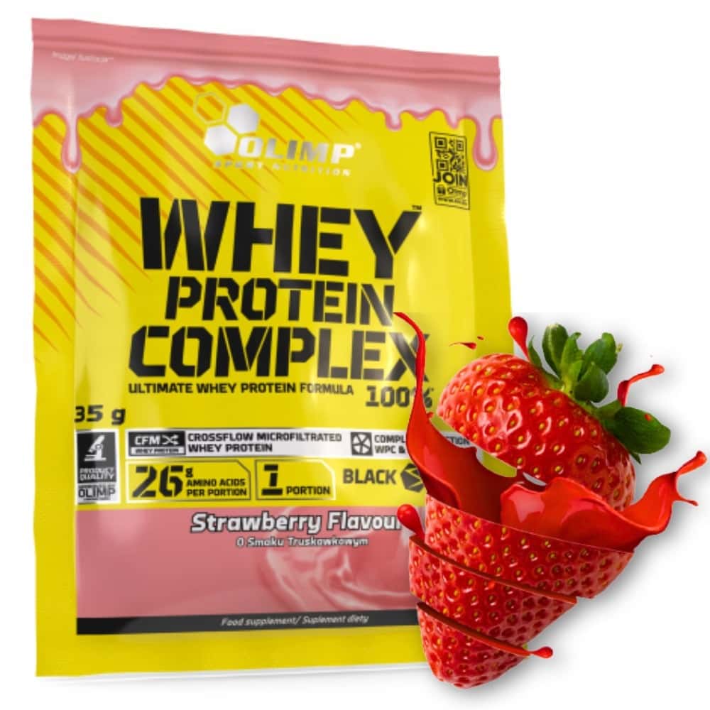 Whey Protein Complex 100% - Strawberry protein supplement 35 g for athletes