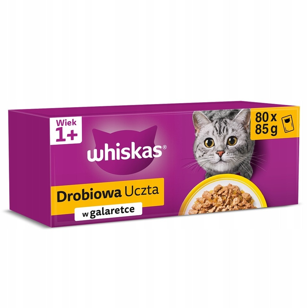 Whiskas Pouch Poultry in Jelly 80x85g - complete cat food