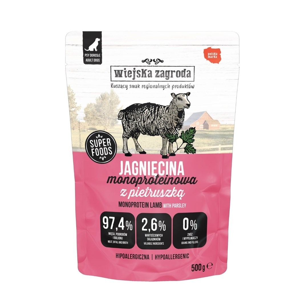 Wiejska Zagroda Lamb - Monoprotein Wet Dog Food 500g
