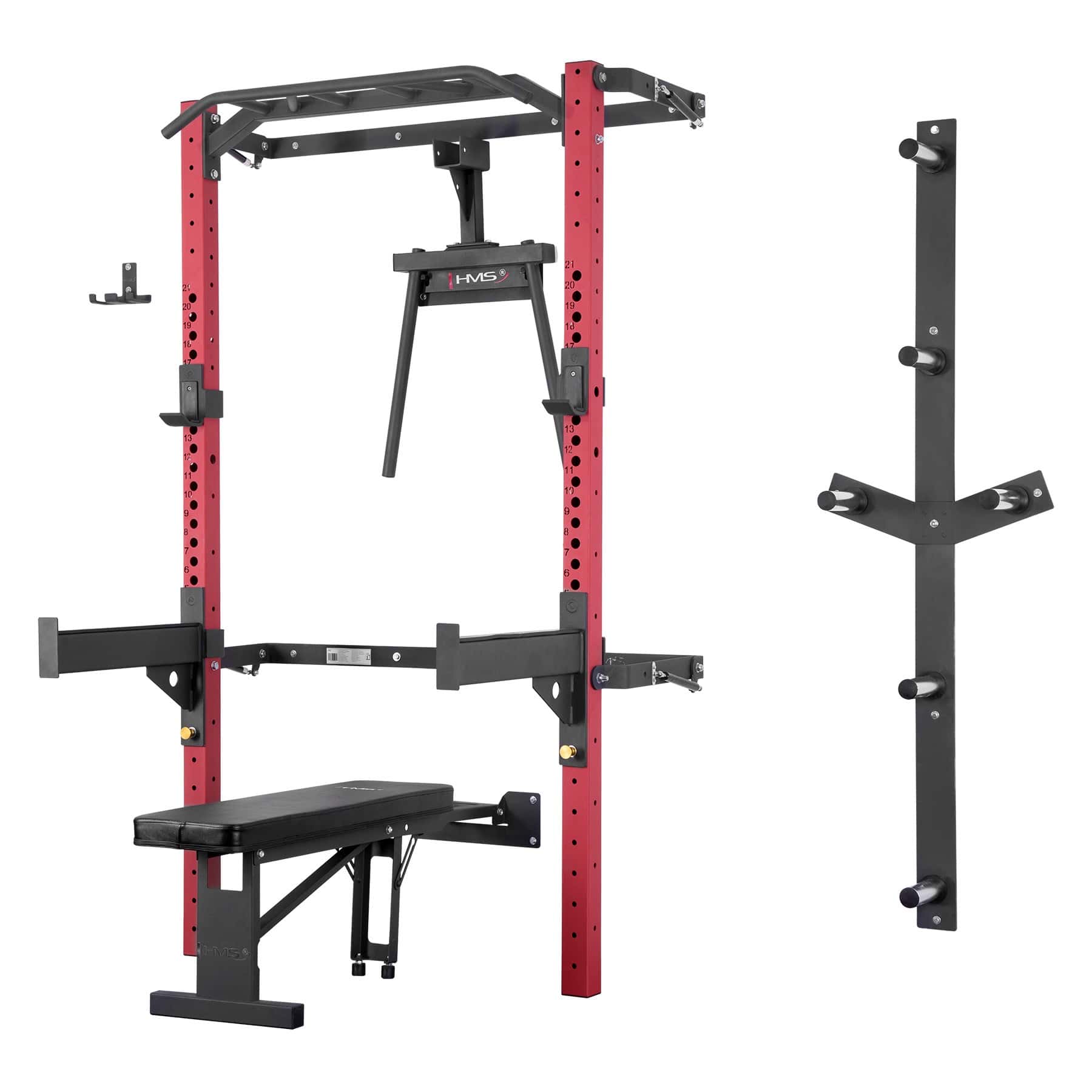HMS KLT22 Multifunctional folding training cage with equipment - perfect for your home gym