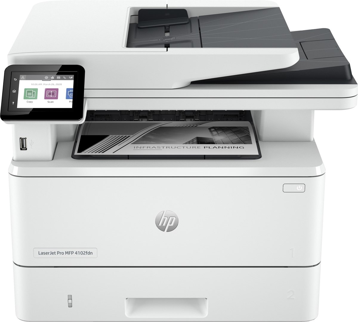 HP LaserJet Pro 4102fdn - Multifunction laser device with duplex and Ethernet