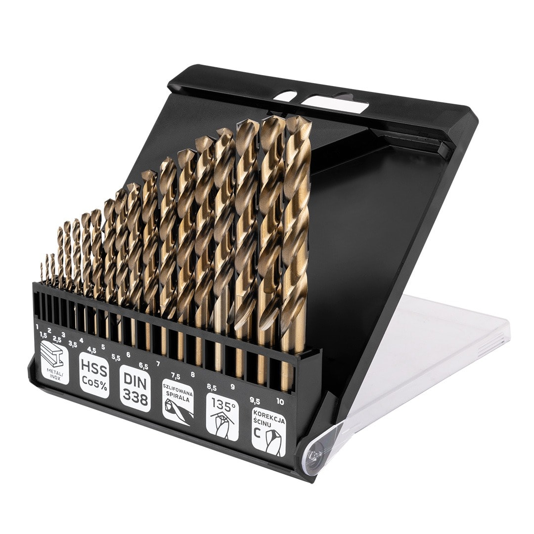 NEO TOOLS HSS-CNC Metal Drill Bits Pro-Tec - 19-piece Set