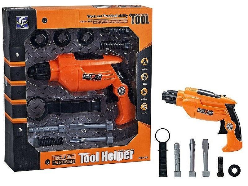 Cordless drill with accessories - 11-piece tool set
