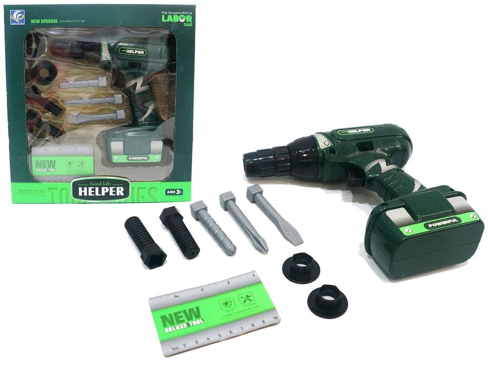 Battery powered drill - green drill for little DIY enthusiasts