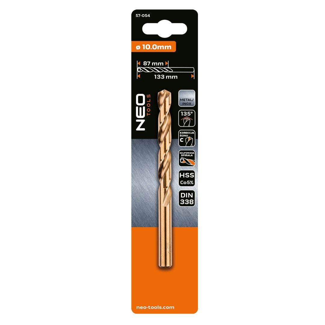 NEO TOOLS HSS-Co metal drill bit 10 mm - precise and durable