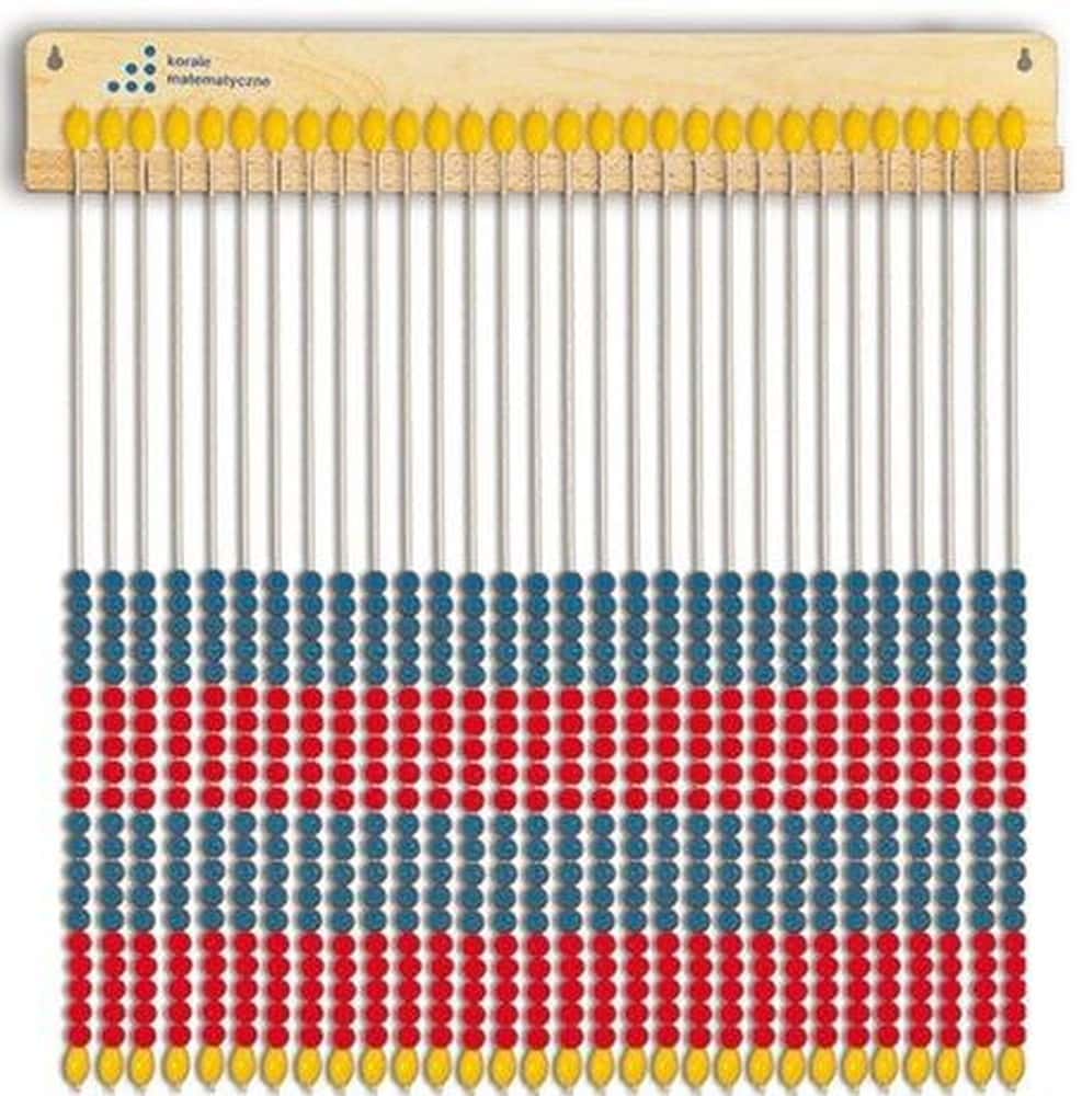 EPIDEIXIS Wooden hanger for mathematical beads - classroom organizer