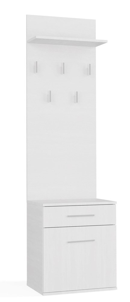 Coat Rack with Shoe Cabinet Duo Matte White - perfect solution for the hallway