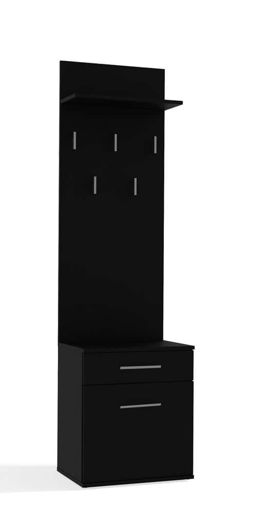 Coat Rack with Shoe Cabinet Duo Matte Black - perfect for the hallway