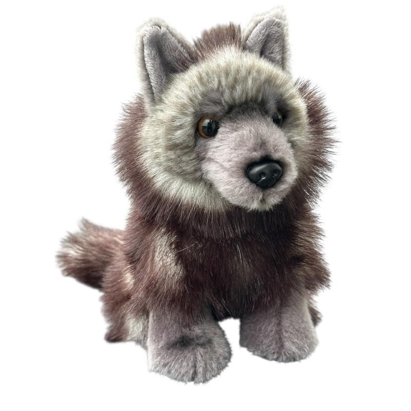 Dark wolf figurine - decoration 19 cm