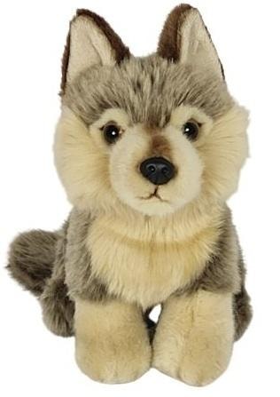 Sitting wolf decorative figurine 19 cm - ideal decoration for home