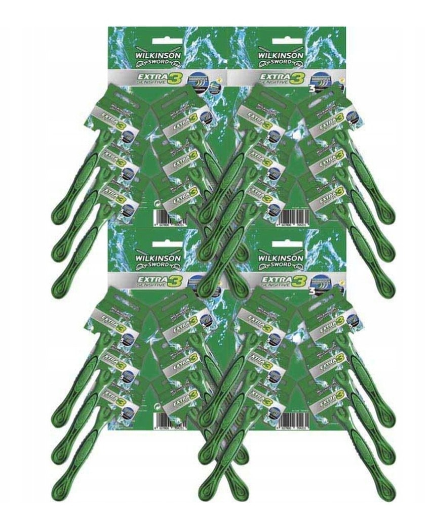 Wilkinson Extra3 Sensitive - Disposable razors for sensitive skin 24 pieces