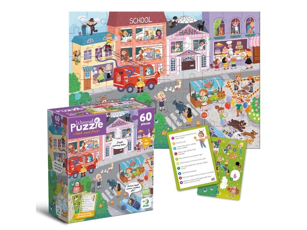 Wimmel Puzzle Town of Professions - 60 pieces of educational fun