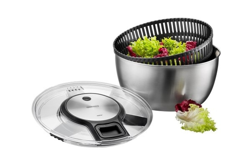 GEFU SPEEDWING G-28160 Salad spinner steel 5 l - ideal for every kitchen