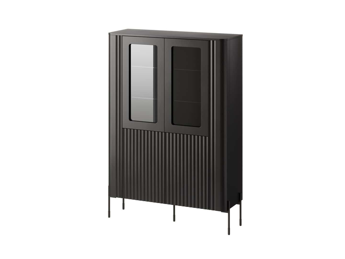 VERA Display Cabinet 110x40x160 cm Black Matt - Elegance and Functionality