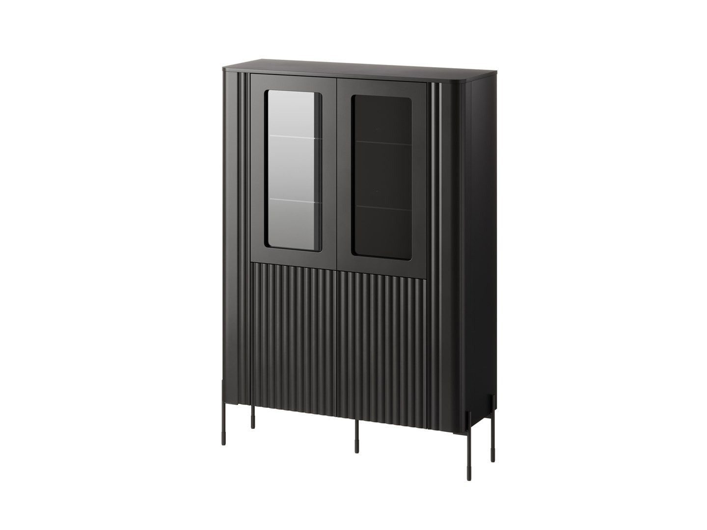 VERA Display Cabinet 110x40x160 cm Black Matt - Elegance and Functionality