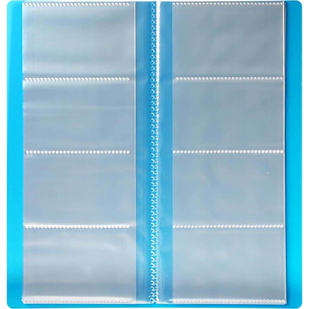 PP business card holder blue - ideal for storing 128 business cards