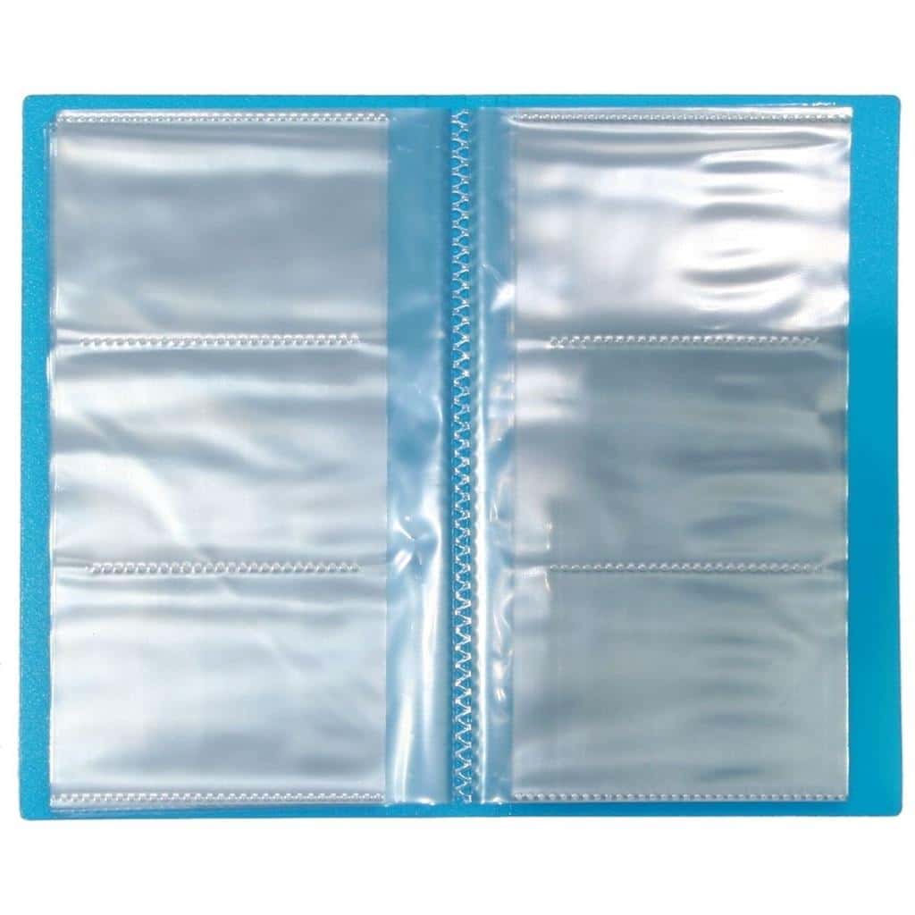 TITANUM Business Card Holder PP 96 cards - blue, ideal business card organizer