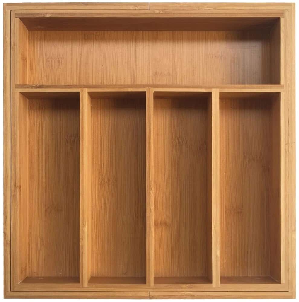 Kinghoff Drawer insert expandable bamboo - perfect kitchen organizer
