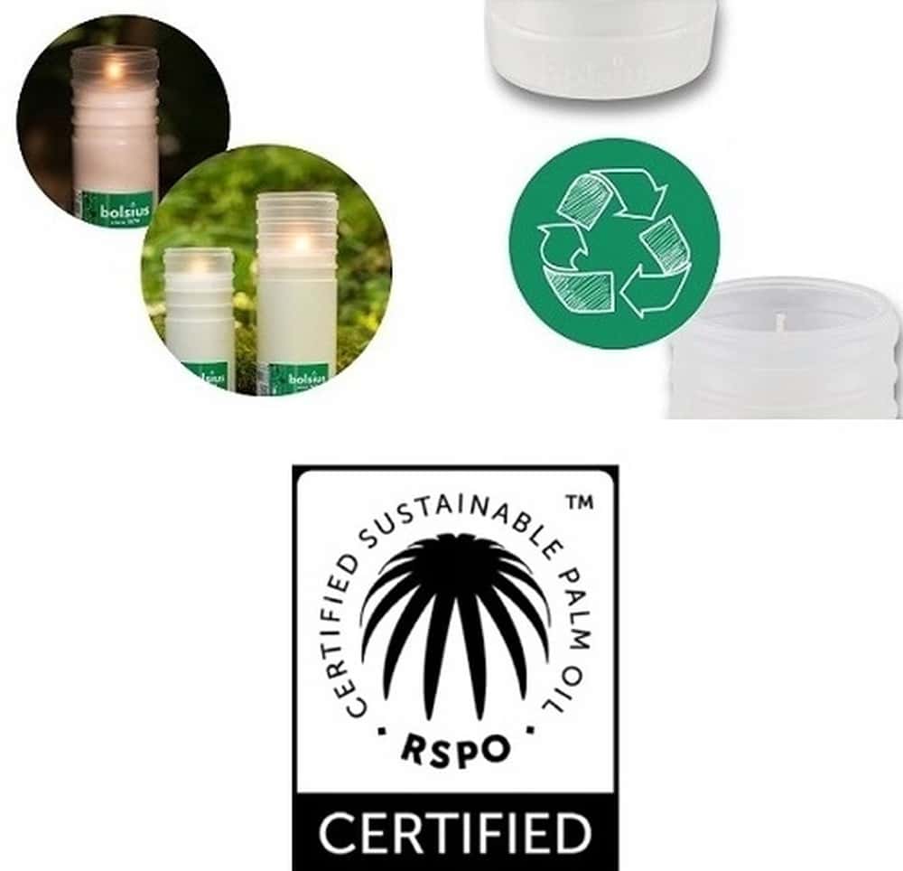 Bolsius Candle insert white - long-lasting light of memory