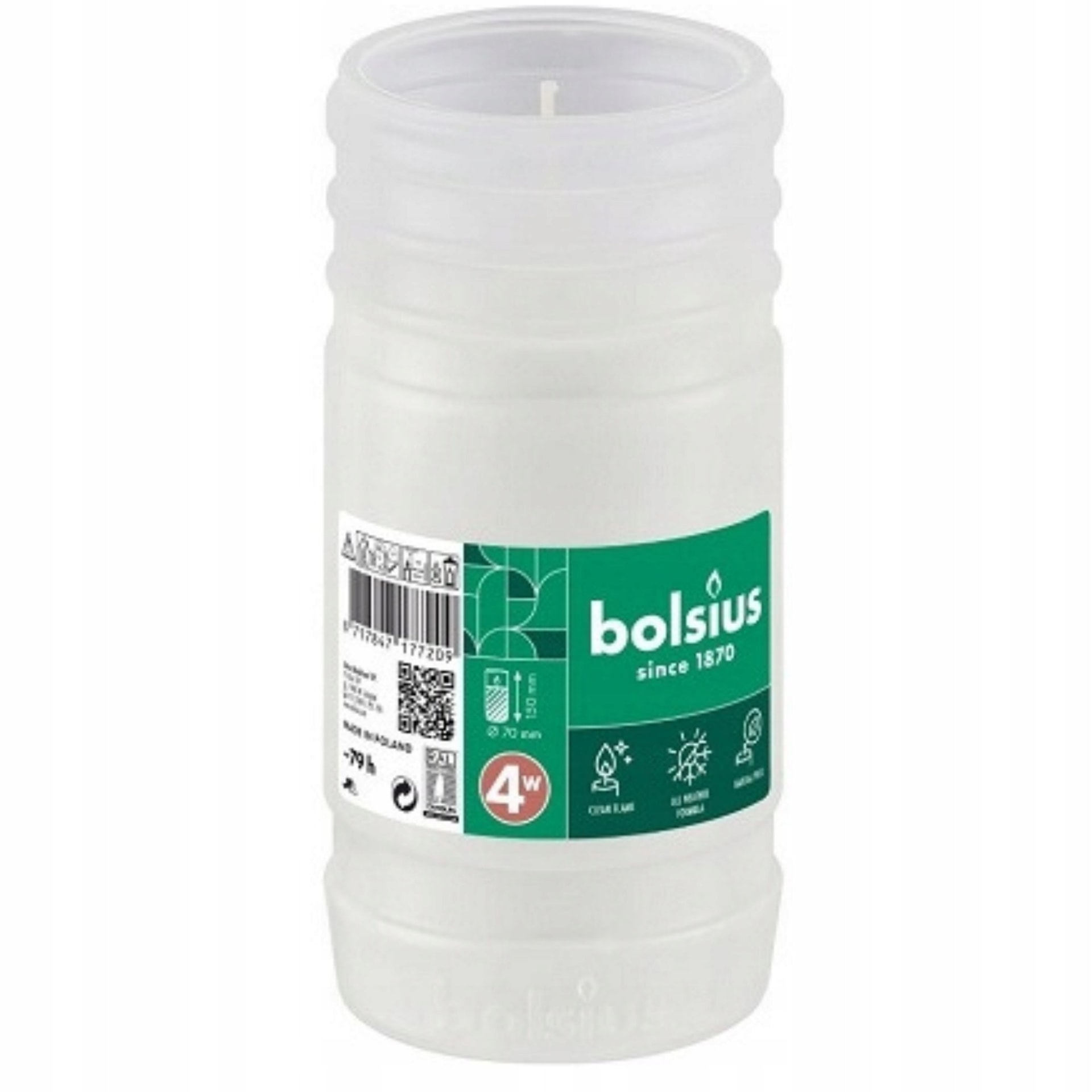 Bolsius Cemetery Light Insert White RP7 - 1 piece for Remembrance