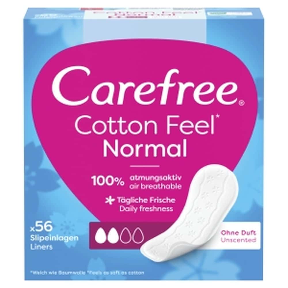 Carefree Cotton Panty Liners - 56 pieces comfort and protection