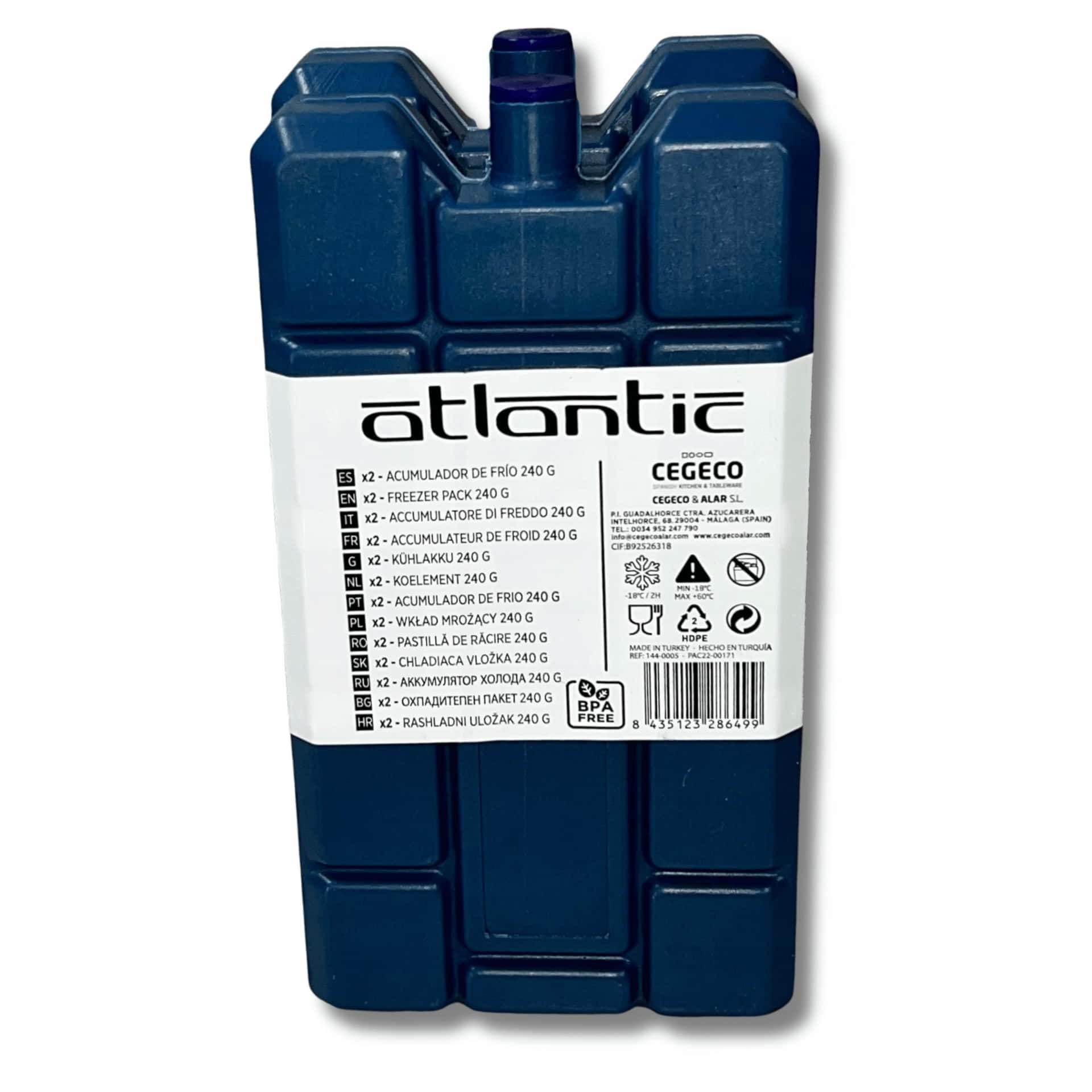 Antlan Cooling Inserts - 2 x 240 ml for Cooler Box
