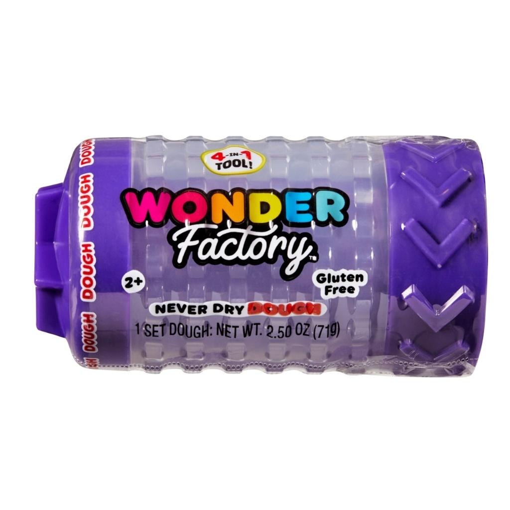 Wonder Factory Purple Never Dry Dough Singles - ideal for playing