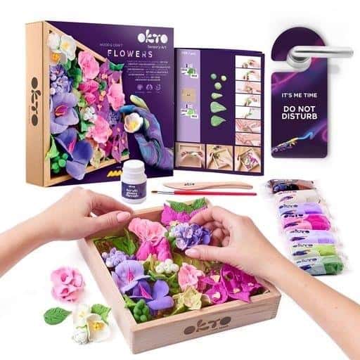 Wood&Craft Make your own flowers Inspiration - creative set for children