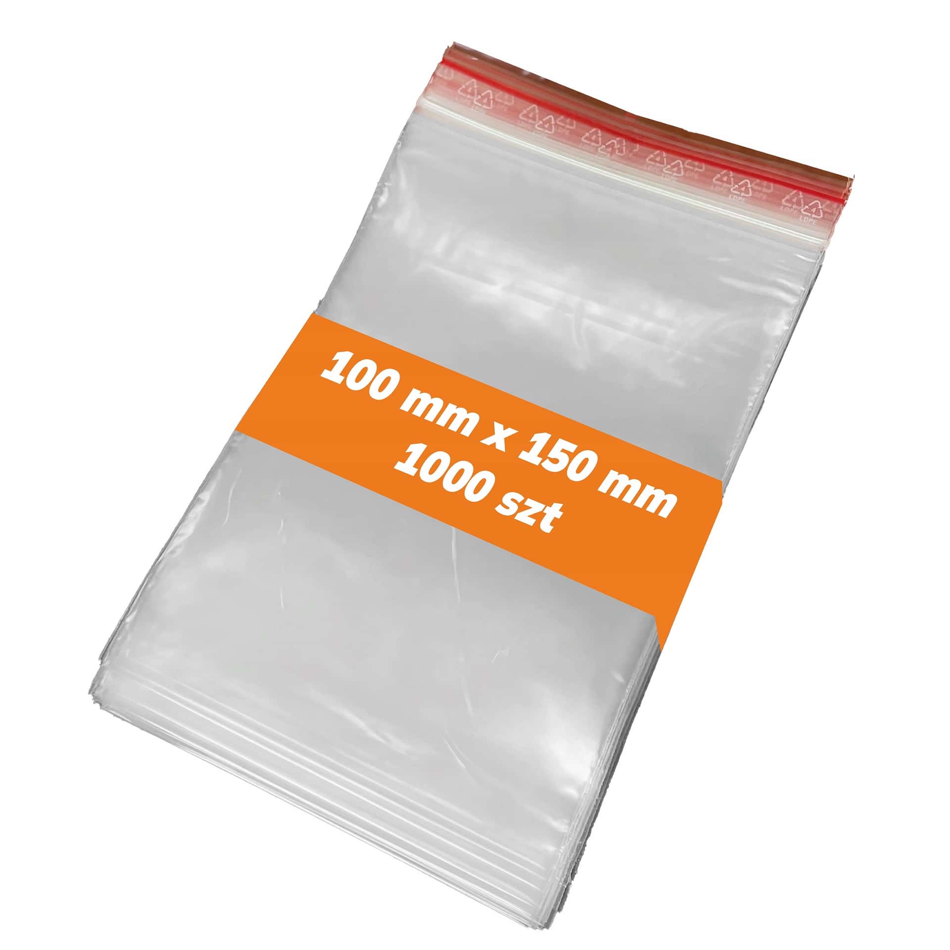 Zip lock bags - transparent 100x150 mm - 100 pieces for storage