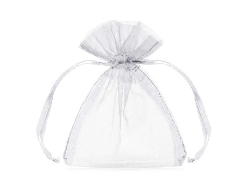 PartyDeco White organza bags 7.5 x 10 cm - perfect for favors