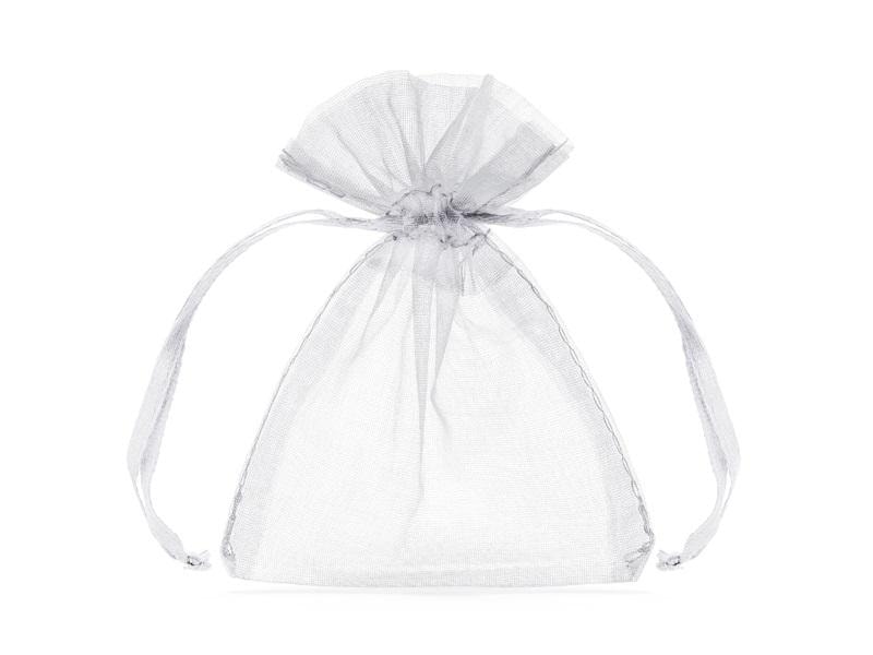 PartyDeco White organza bags 7.5 x 10 cm - perfect for favors