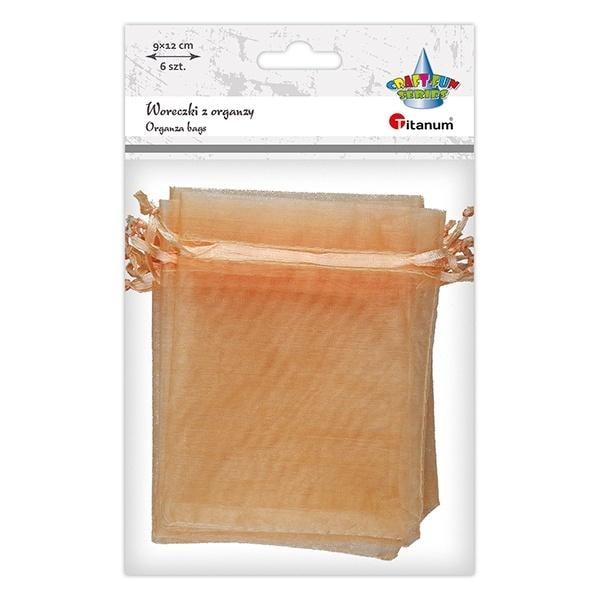 Salmon organza bags - perfect for small gifts