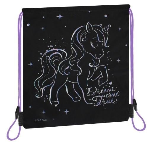 STARPAK Unicorn shoe bag black - perfect for school and training