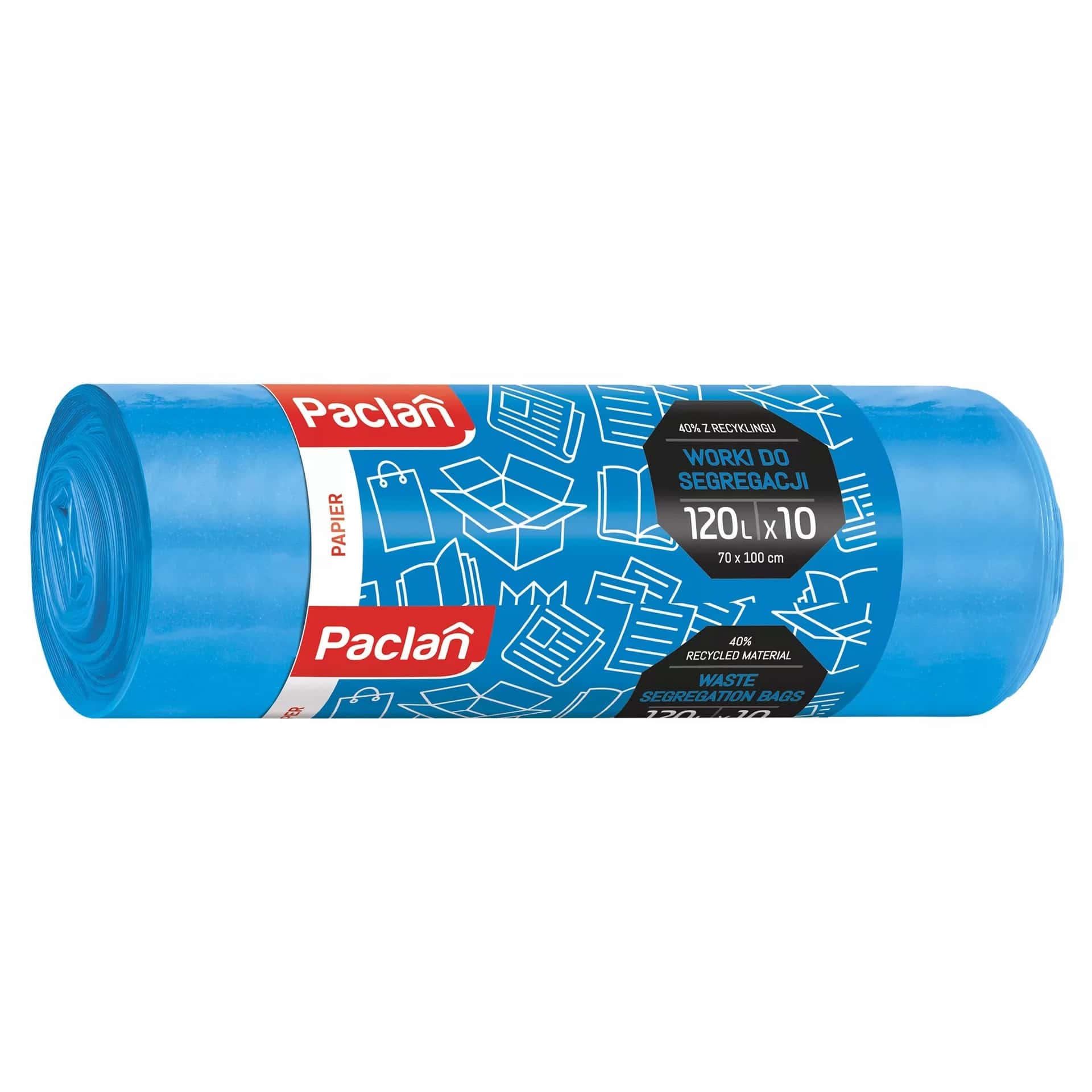 Paclan Garbage bags blue 120L - 10 pieces durable
