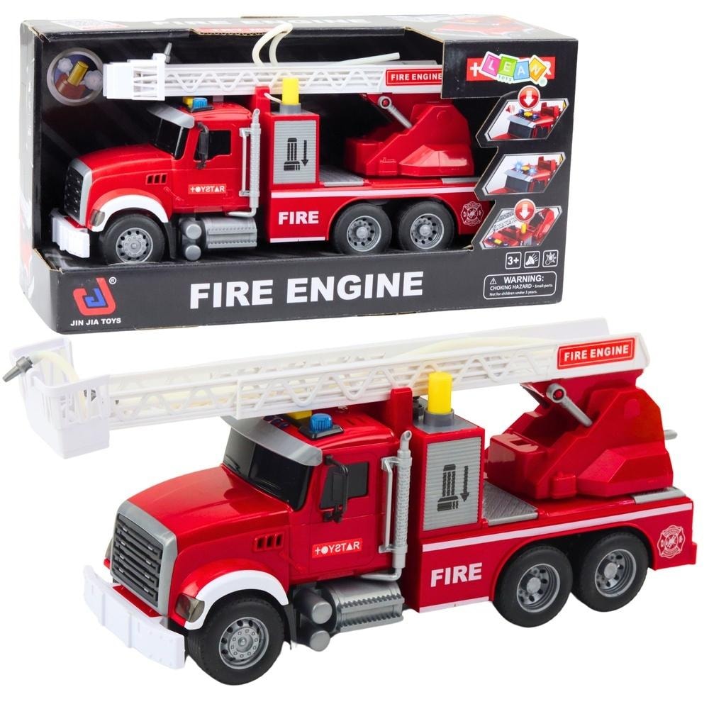 Leantoys Fire Truck with boom - perfect gift for little firefighters