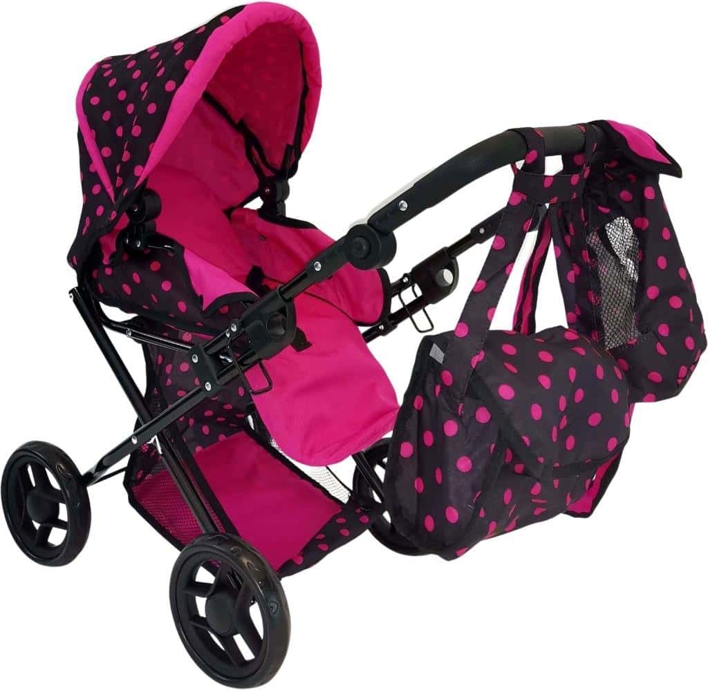 MarioToys Deep doll stroller with bag - perfect gift for little caregivers