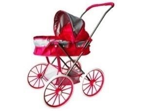 Pram with large gondola wheels pink - comfort and style for your child
