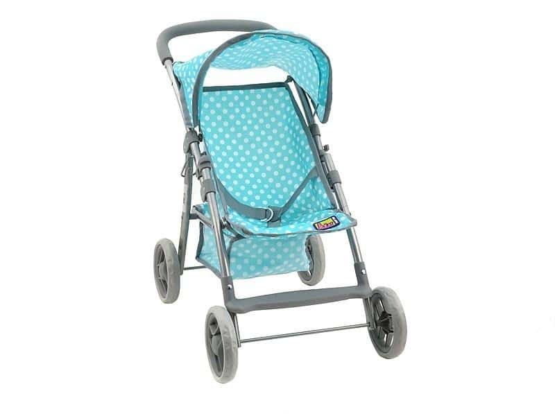Doll stroller with basket and canopy - perfect gift for a little caregiver